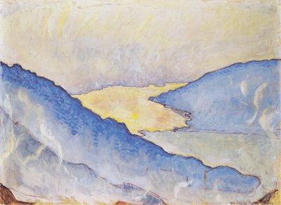 Abendnebel am Thunersee von Ferdinand Hodler